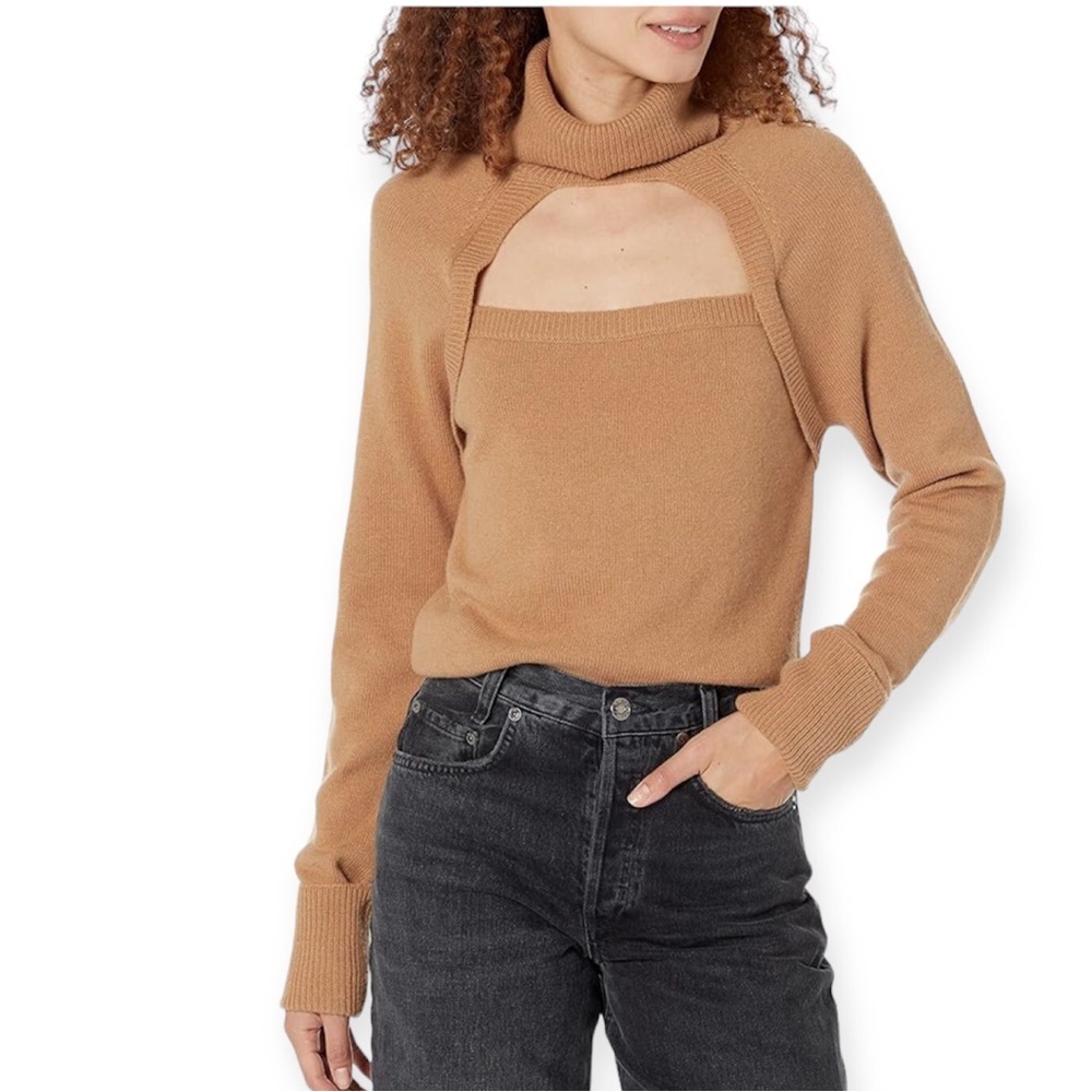 PAIGE cut-out detail roll-neck sweater - Picture 6 of 7